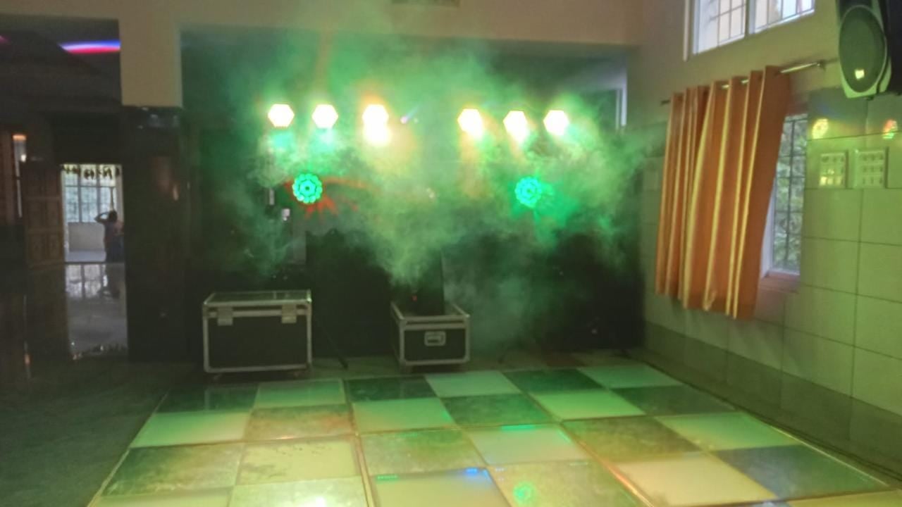Dance floor with party lights