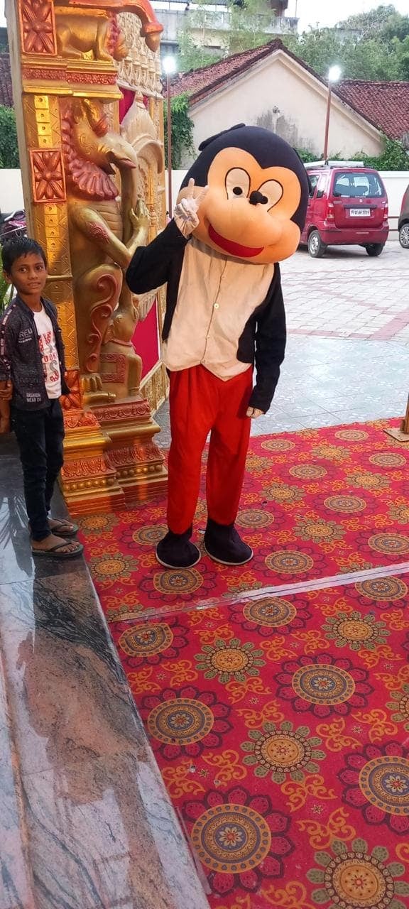 Mickey greets the guests at S.S Mahal