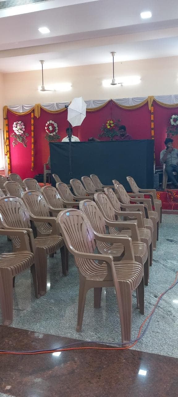 Seating by the stage at S.S Mahal