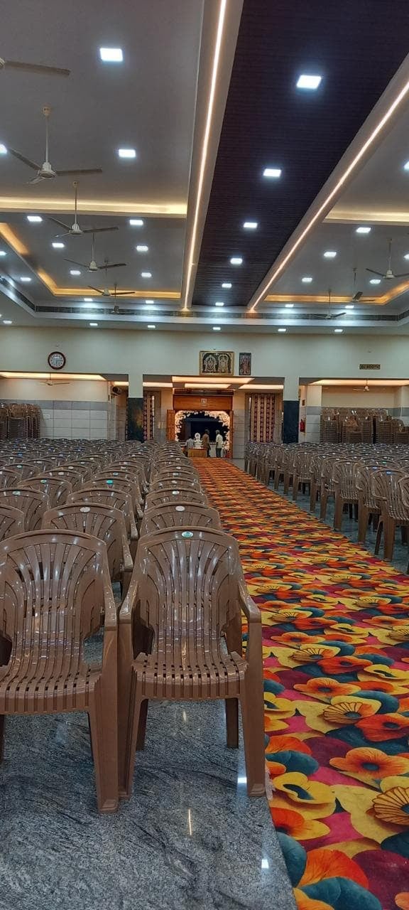 Colourful carpet aisle at S.S Mahal