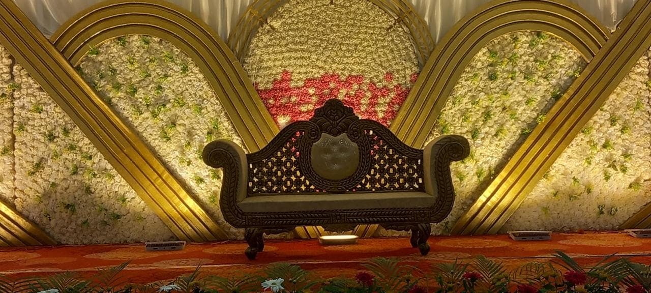 Carved sofa at S.S Mahal