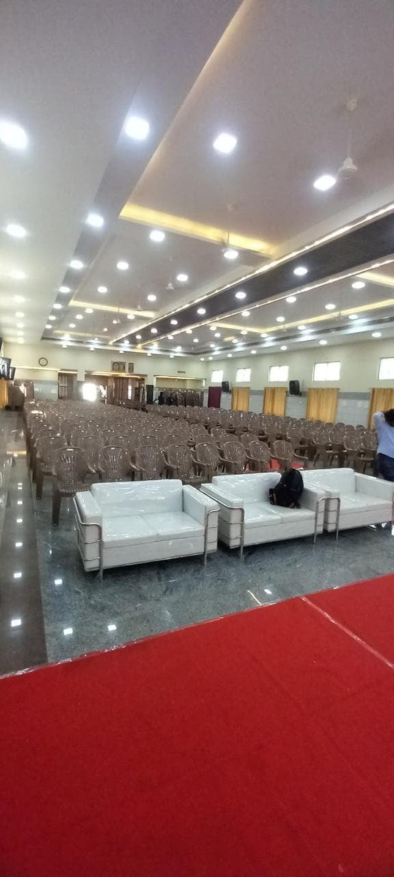 Front sofas and aisle at S.S Mahal